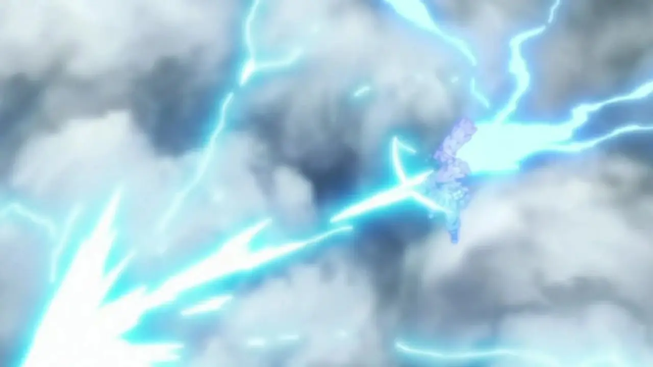 Sasuke bereitet sich darauf vor, Indras Pfeil während ihres letzten Kampfes in Naruto: Shippuden auf Naruto abzufeuern Sasuke bereitet sich darauf vor, Indras Pfeil während ihres letzten Kampfes in Naruto: Shippuden auf Naruto abzufeuern