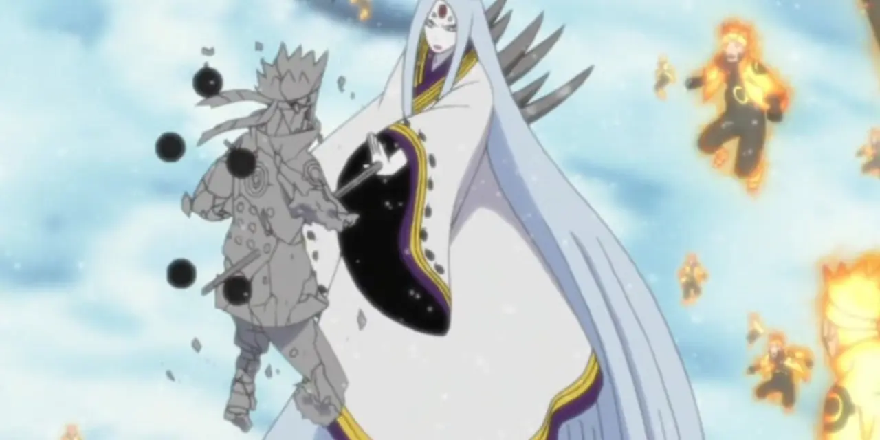 Black Zetsu onthult zijn fysieke vorm na de nederlaag van Kaguya in een Naruto: Shippuden-flashback.