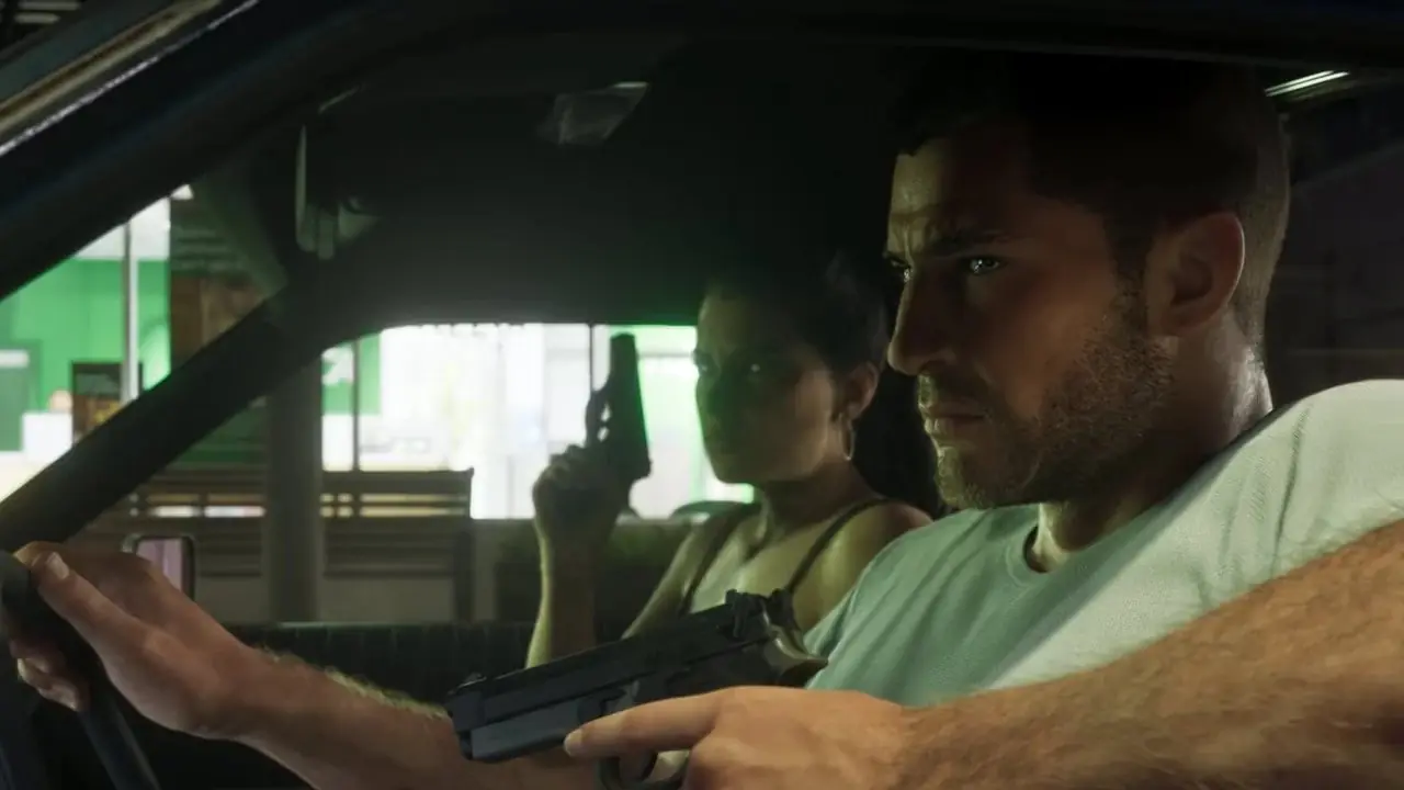 Jason et Lucia s'embrassent dans GTA 6.