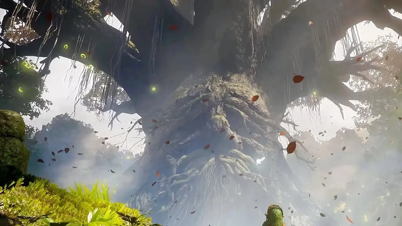 légende de zelda ocarina of time Lien face au Grand Arbre Mojo
