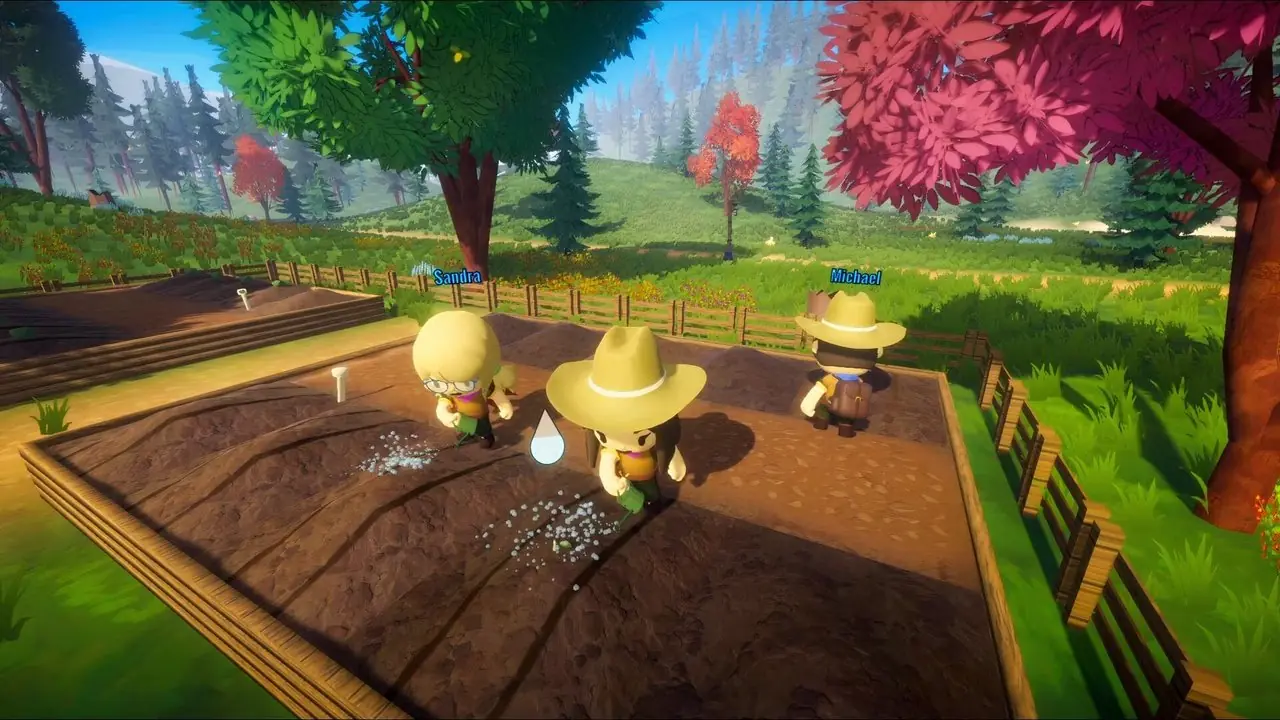 huglings spillere dekorere en veranda.